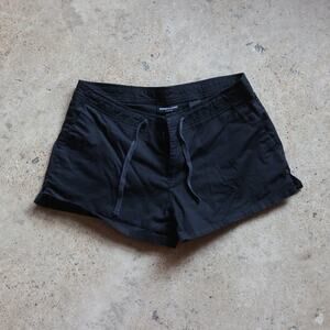 Vintage Y2K Express Black Stretch Drawstring Micro Shorts Size 5/6